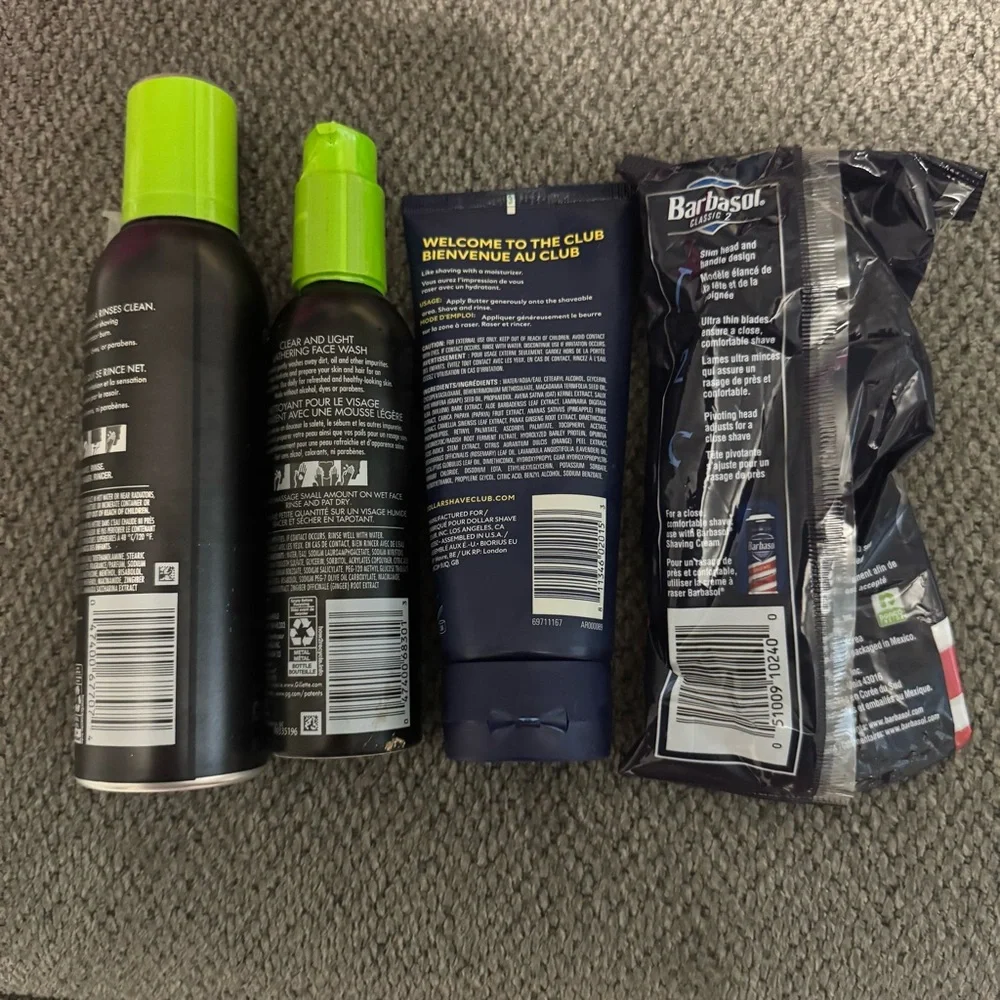 Quick Rinse Shave Foam and‎ Face Wash Set